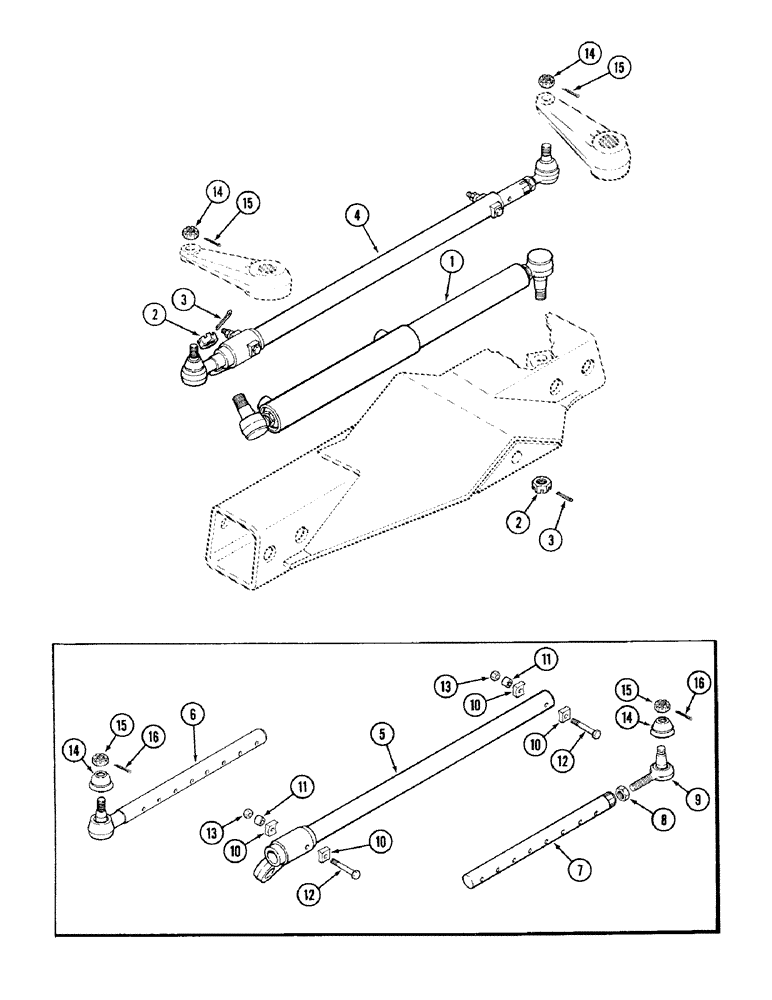 Схема запчастей Case IH 2394 - (5-18) - STEERING TIE ROD (05) - STEERING