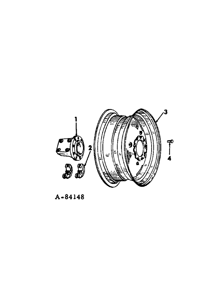 Схема запчастей Case IH HYDRO 70 - (15-04) - WHEELS AND TRACTION, REAR WHEELS, 34 INCH Wheels & Traction