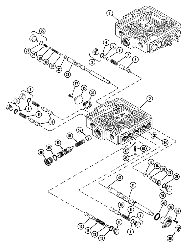 Схема запчастей Case IH 4690 - (8-260) - TRANSMISSION CONTROL VALVE ASSEMBLY (08) - HYDRAULICS