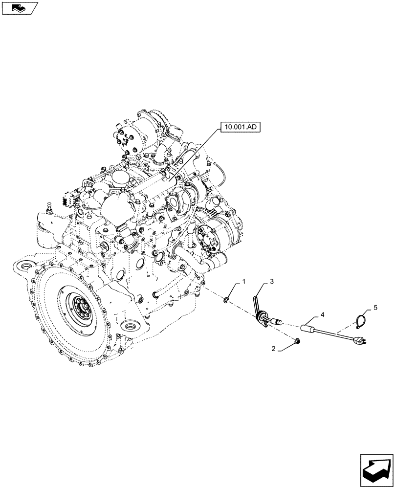 Схема запчастей Case IH SR220 - (10.001.AF) - BLOCK HEATER (10) - ENGINE