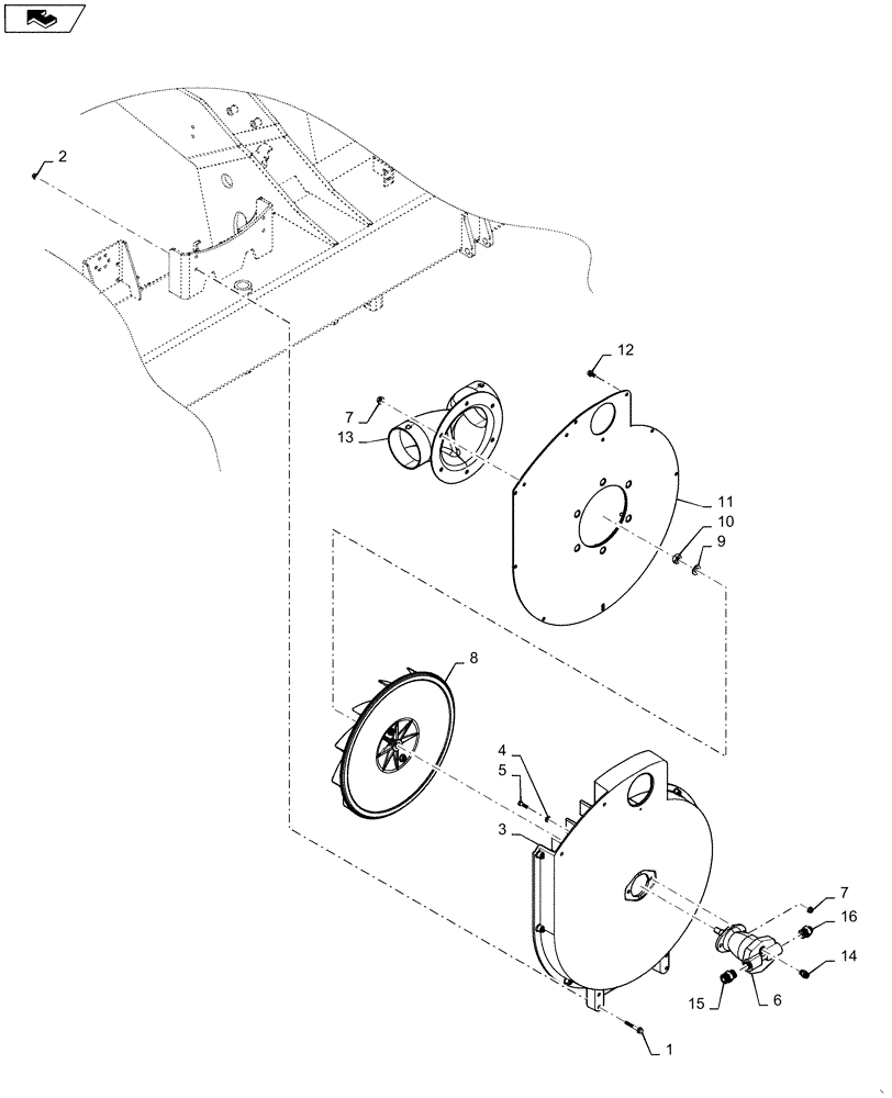 Схема запчастей Case IH 1265 - (79.103.AB[01]) - VACUUM FAN (79) - PLANTING