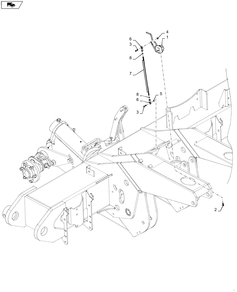 Схема запчастей Case IH 1265 - (55.421.AX[01]) - WING WHEEL POSITION SENSOR (55) - ELECTRICAL SYSTEMS