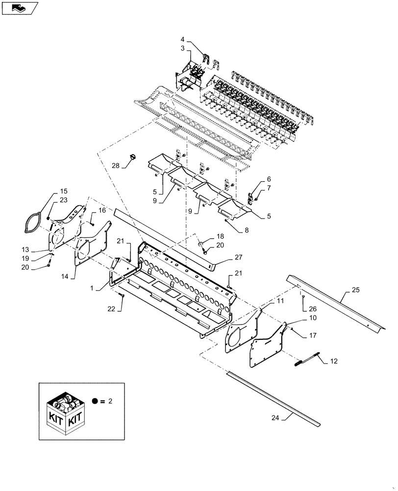 Схема запчастей Case IH 1265 - (79.100.AC[04]) - TANK DISTRIBUTOR 18 PORT (79) - PLANTING