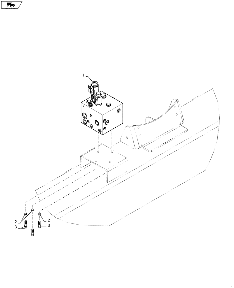 Схема запчастей Case IH 1265 - (35.744.AC[02]) - VALVE DIRECT DRIVE 3 SECTION FOR 36/22, 36/20 (35) - HYDRAULIC SYSTEMS