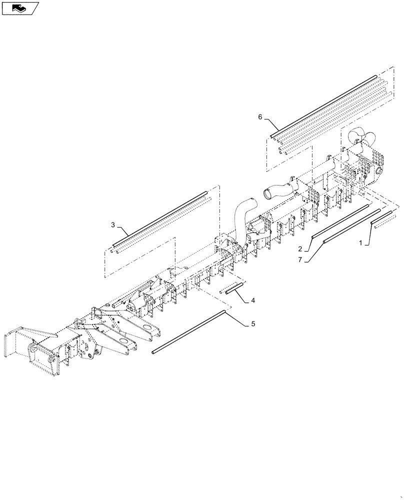 Схема запчастей Case IH 1265 - (79.904.AA[01]) - BULK FILL SEED PIPE LEFT WING FOR 36/30 (79) - PLANTING