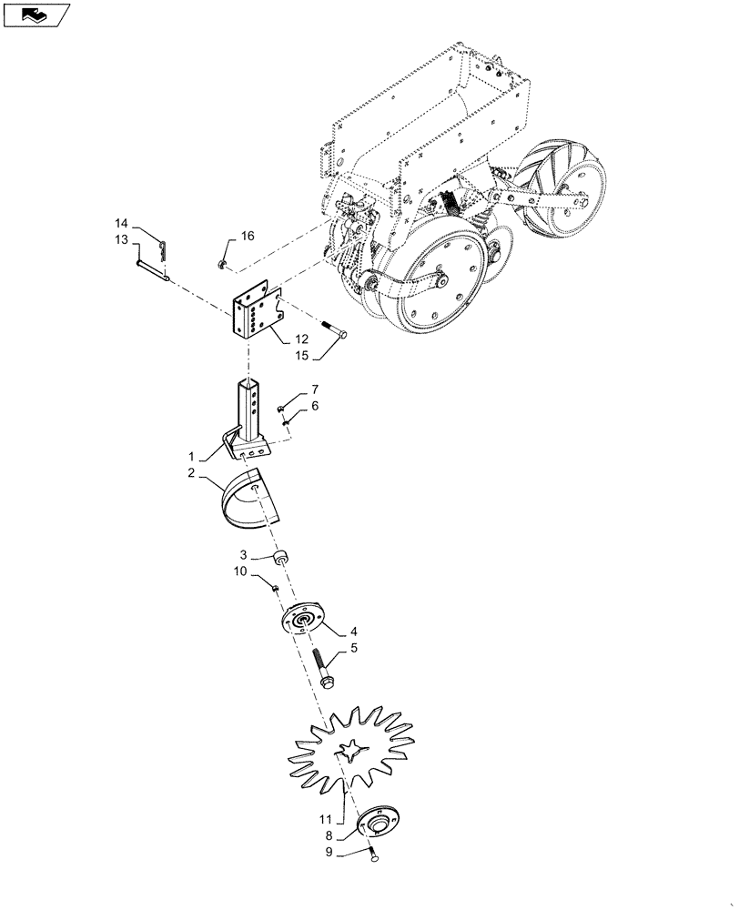 Схема запчастей Case IH 1265 - (75.200.AH[02]) - RESIDUE MANAGER DUAL WHEELS (75) - SOIL PREPARATION