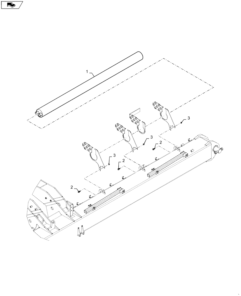 Схема запчастей Case IH 1265 - (79.103.AA[05]) - RIGHT OUT WING VACUUM DUCT FOR 90 FOOT FOR 36/30, 32/30 (79) - PLANTING