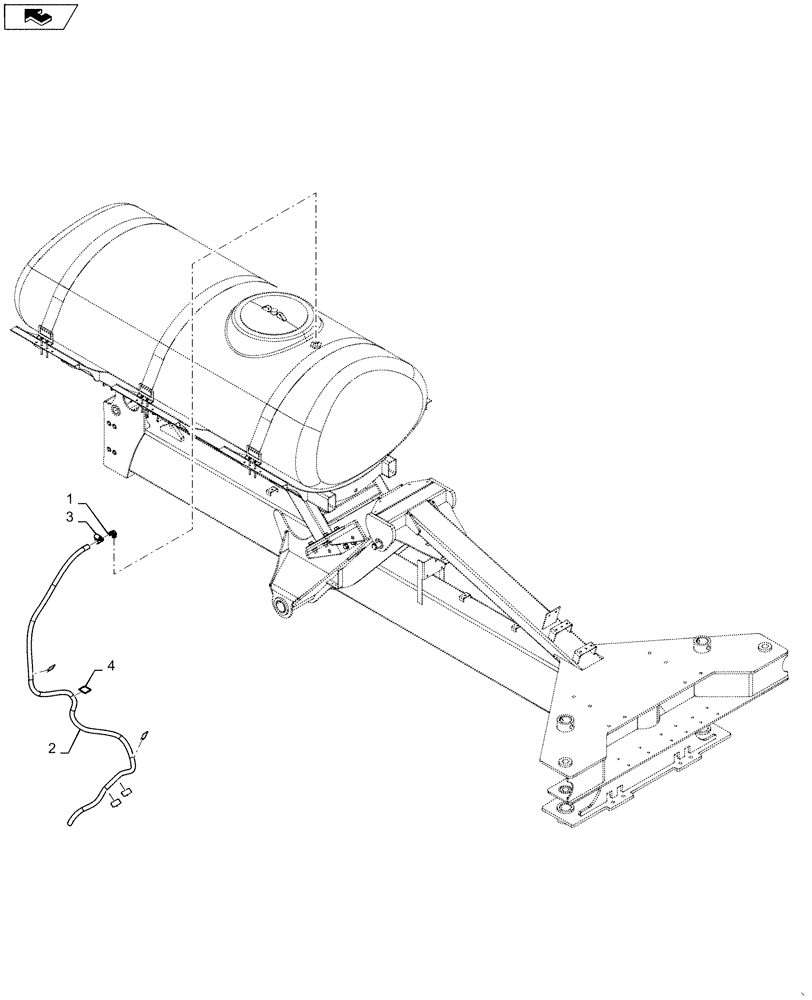 Схема запчастей Case IH 2160 - (63.110.AF[03]) - LIQUID FERTILIZER OVERFLOW (63) - CHEMICAL APPLICATORS