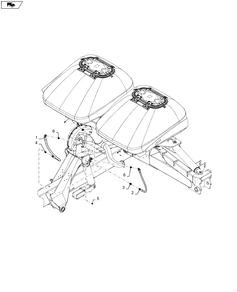 Схема запчастей Case IH 1265 - (35.944.AI[18]) - HYDRAULIC LINES TO 8 INCH BLOWER FAN (35) - HYDRAULIC SYSTEMS