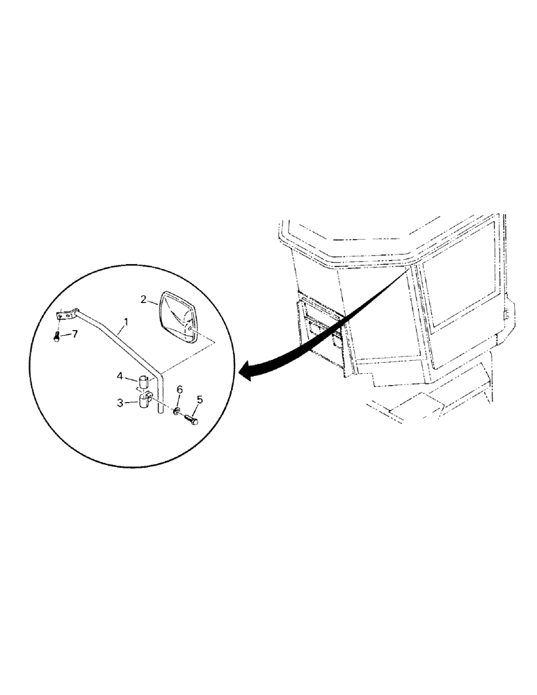 Схема запчастей Case IH STEIGER - (01-05) - MIRROR & MOUNTING (10) - CAB