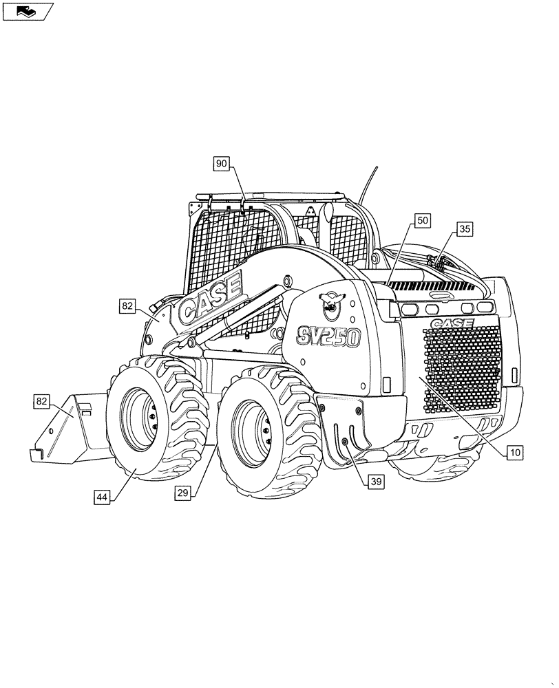 Схема запчастей Case IH SV250 - (00.000.00) - PICTORIAL INDEX - MAIN SECTIONS (00) - GENERAL & PICTORIAL INDEX