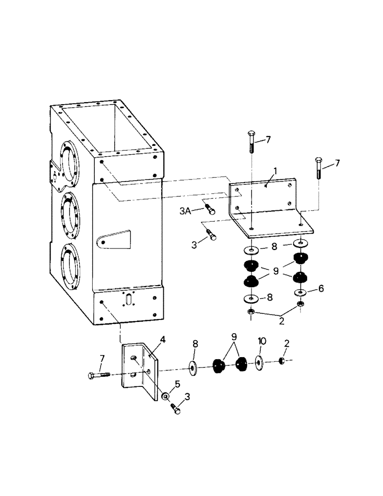 Схема запчастей Case IH STEIGER - (04-19) - TRANSFER CASE MOUNTING (04) - Drive Train