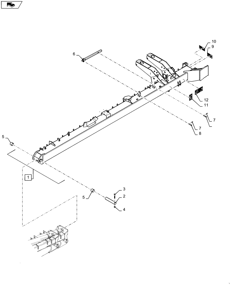 Схема запчастей Case IH 1265 - (39.100.BC[10]) - OUTER WING LEFT SIDE FOR 36/20 (39) - FRAMES AND BALLASTING