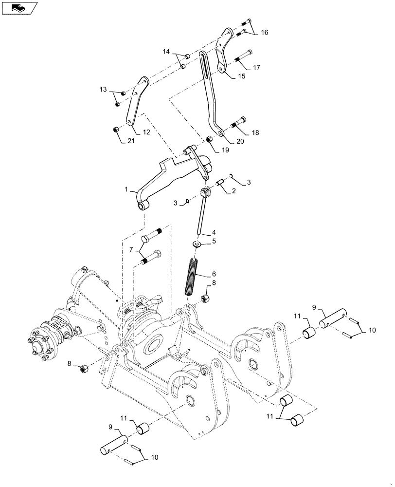 Схема запчастей Case IH 1265 - (75.200.AA[03]) - CASTER LOCK (75) - SOIL PREPARATION