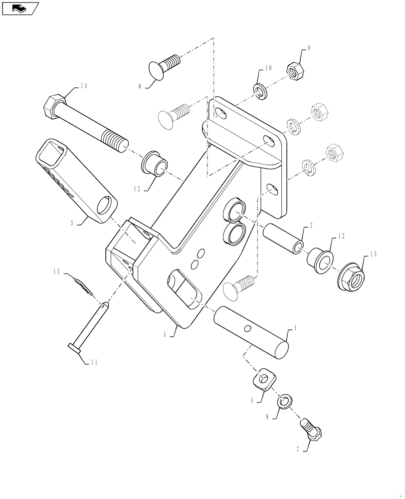 Схема запчастей Case IH 1225 - (77.105.AG[06]) - ROW CLEANER UNIT MOUNT ASSEMBLY (77) - SEEDING/PLANTING