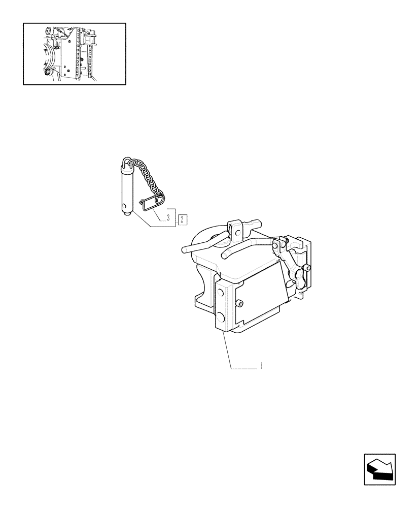 Схема запчастей Case IH JX1085C - (710932110) - (DIA KIT) TRAILER HITCH CAT. D2 WITH SLIDER TYPE SUPPORT (18) - VARIATIONS