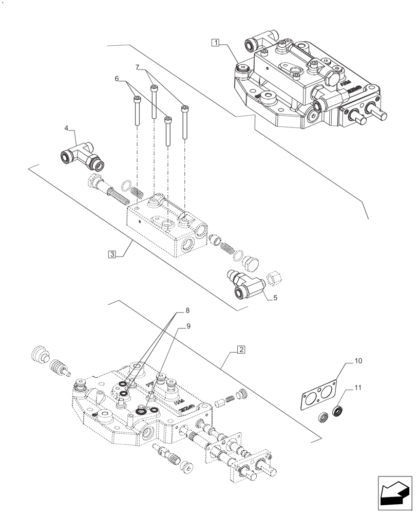 Схема запчастей Case IH FARMALL 140A - (21.134.AB[02]) - POWERSHUTTLE, VALVE, COMPONENTS (21) - TRANSMISSION