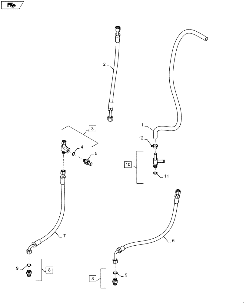 Схема запчастей Case IH MAGNUM 260 - (21.506.AK[01]) - TRANSMISSION - CVT - MASTER BRAKE HYDRAULICS (21) - TRANSMISSION