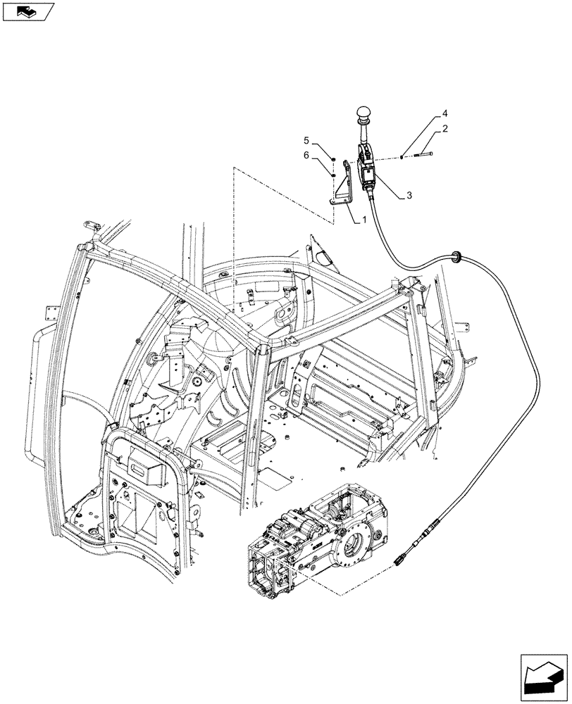 Схема запчастей Case IH FARMALL 95C - (21.160.AI[01]) - VAR - 74476, 744763 - CREEPER, CONTROL LEVER, W/ CAB (21) - TRANSMISSION