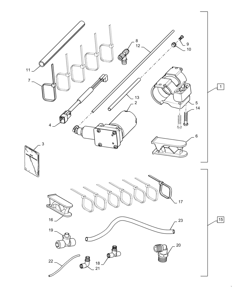 Схема запчастей Case IH MAGNUM 380 - (90.124.AN[03]) - VAR - 420010, 420012, 429373, 449058 - SEAT SUSPENSION COMPRESSOR SERVICE KIT (90) - PLATFORM, CAB, BODYWORK AND DECALS