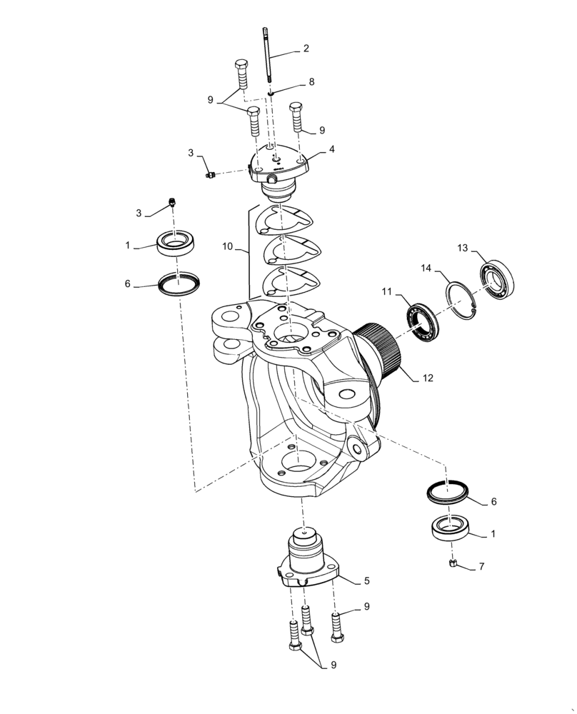 Схема запчастей Case IH MAGNUM 310 - (25.108.AN[02]) - VAR- 420277, 429199 - FRONT AXLE WHEEL ASSY, LH & RH - CL 5 (25) - FRONT AXLE SYSTEM