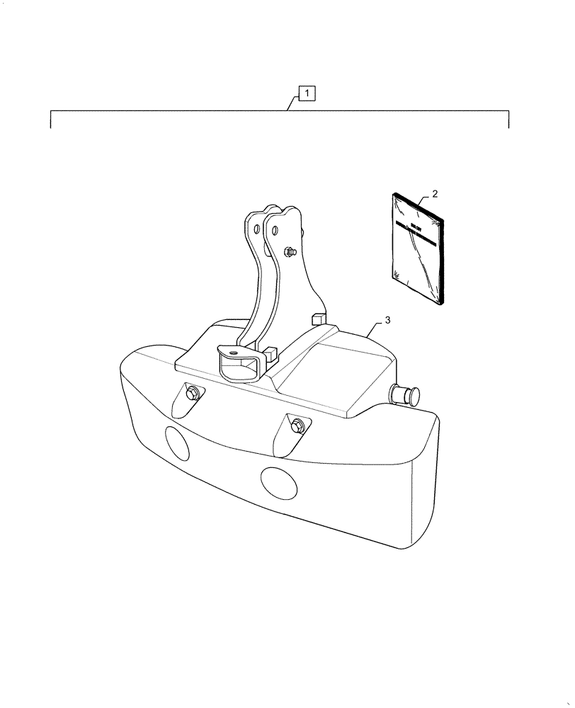 Схема запчастей Case IH MAGNUM 370 - (88.039.12) - DIA KIT, FRT 3PT WEIGHT 1500KG (88) - ACCESSORIES