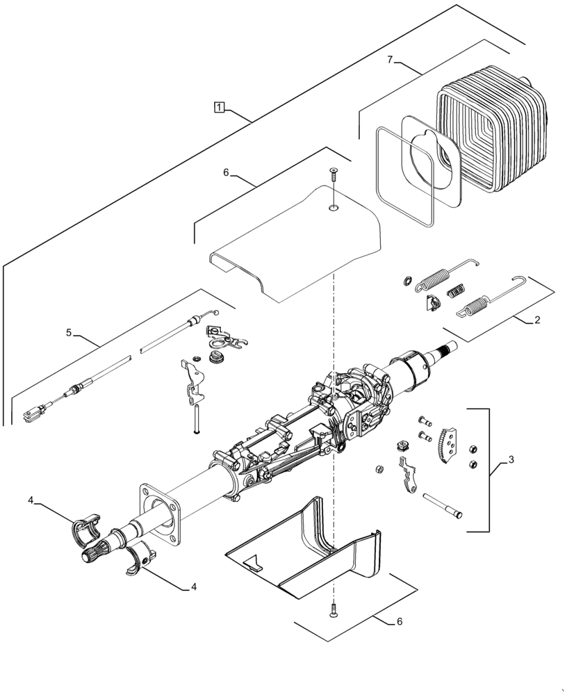 Схема запчастей Case IH MAGNUM 260 - (41.200.AA[02]) - STEERING COLUMN ASSEMBLY (41) - STEERING