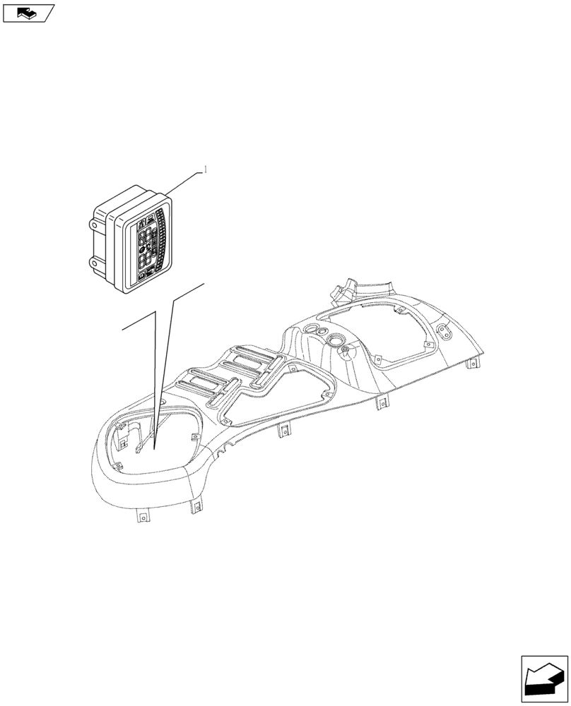 Схема запчастей Case IH MAXXUM 110 - (55.512.BP) - VAR - 334341, 335341, 743737 + STD - DISPLAY OF GEARS (55) - ELECTRICAL SYSTEMS