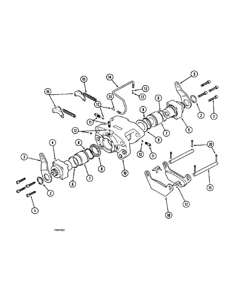 Схема запчастей Case IH 9270 - (7-009A) - CALIPER ASSEMBLY WITH PARKING BRAKE P.I.N. JEE0032460 & AFTER (07) - BRAKES