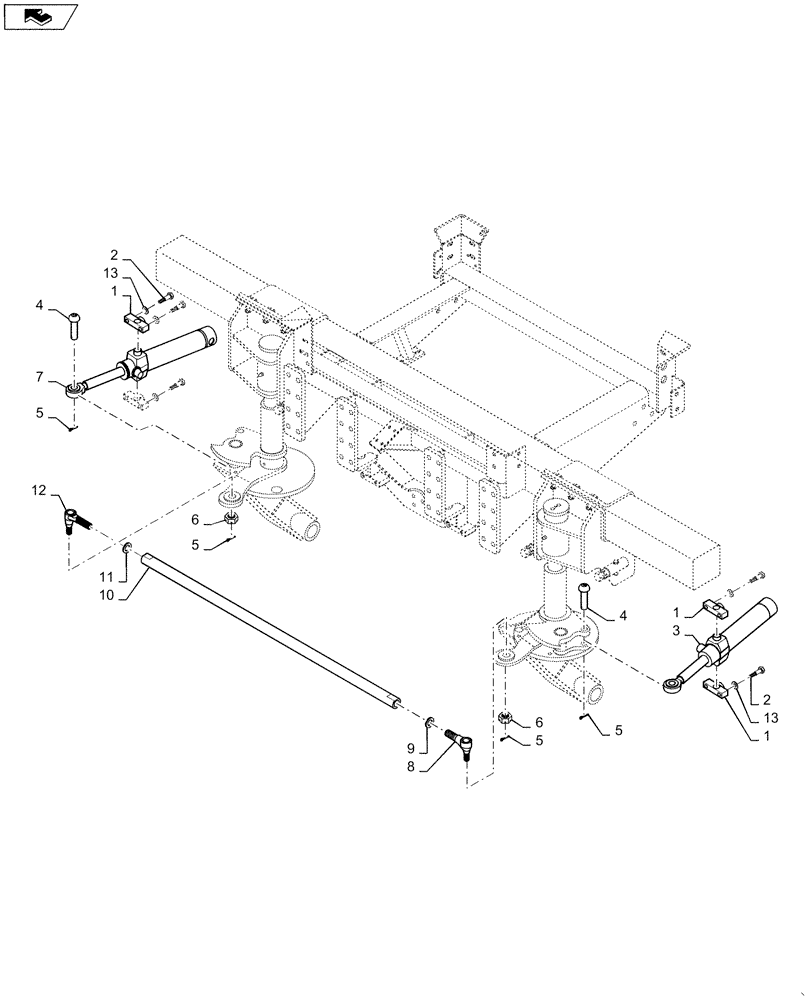 Схема запчастей Case IH 4025 - (41.200.AT[01]) - HYDRAULIC STEERING (41) - STEERING