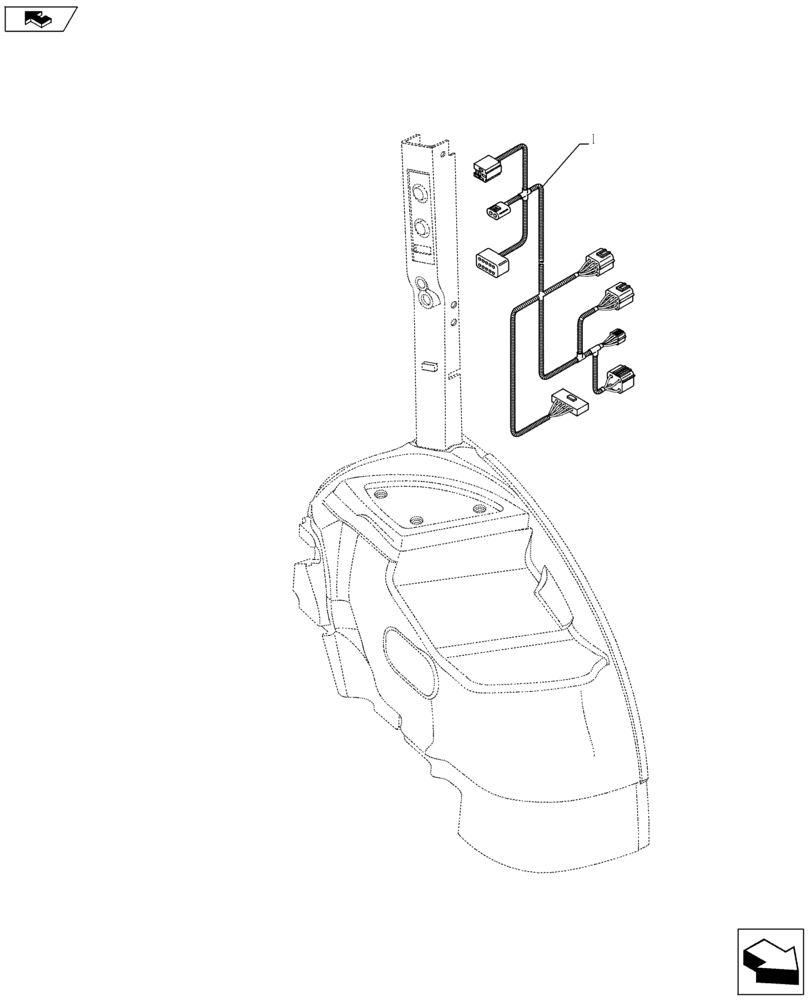 Схема запчастей Case IH MAXXUM 115 - (55.050.AH[02]) - VAR - 330643 - AIR CONDITIONING WITH ATC - CAB HARNESS (55) - ELECTRICAL SYSTEMS