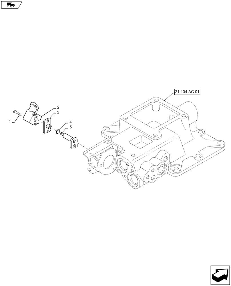 Схема запчастей Case IH MAXXUM 140 - (55.023.AA[02]) - TRANSMISSION 24X24 (40 KM/H) HI-LO - COVER FOR REVERSER - SENSOR (55) - ELECTRICAL SYSTEMS