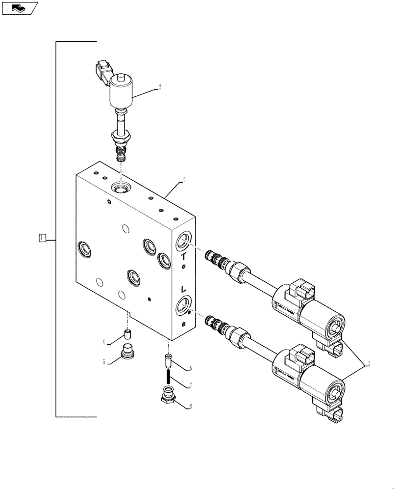 Схема запчастей Case IH MAGNUM 3154 - (35.114.AF[03]) - VALVE ASSY, LIFT LINK (35) - HYDRAULIC SYSTEMS