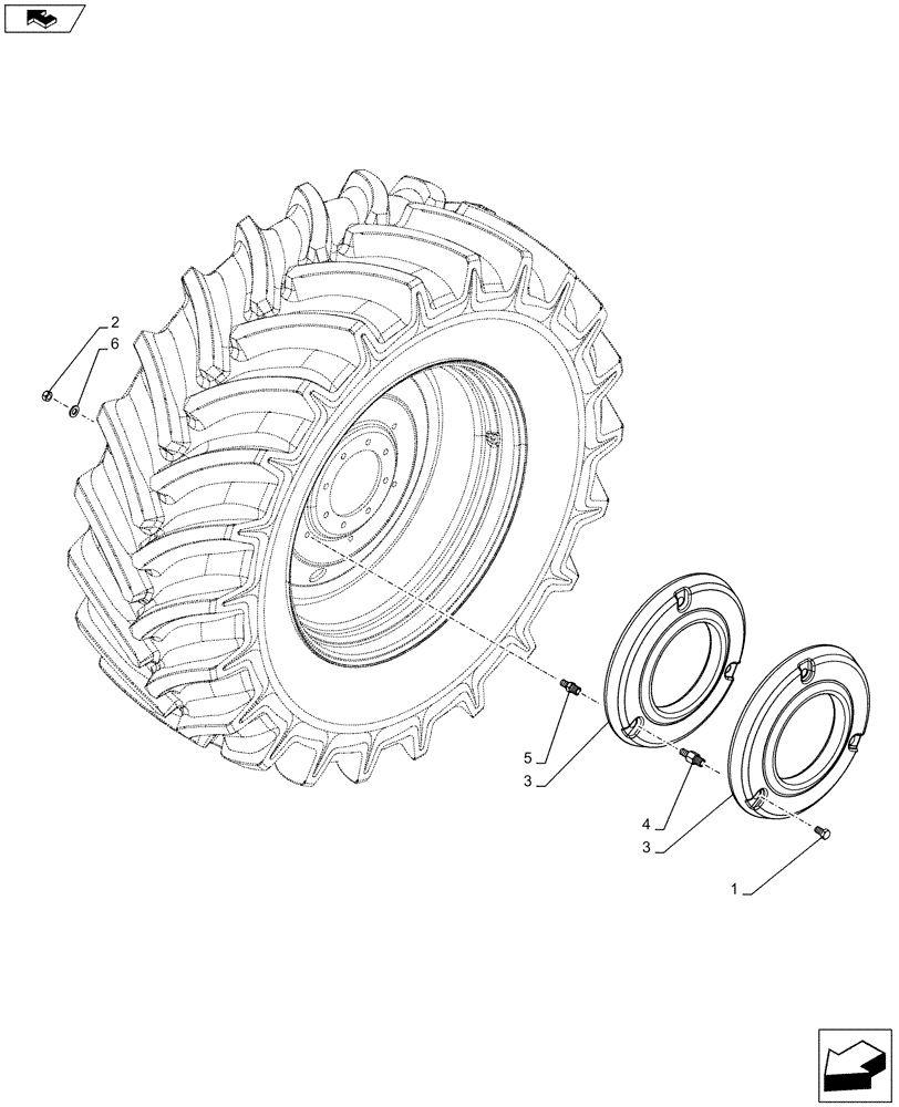 Схема запчастей Case IH FARMALL 105C - (39.140.AL[01]) - VAR - 330470 - WHEEL WEIGHT, REAR - ISO (39) - FRAMES AND BALLASTING