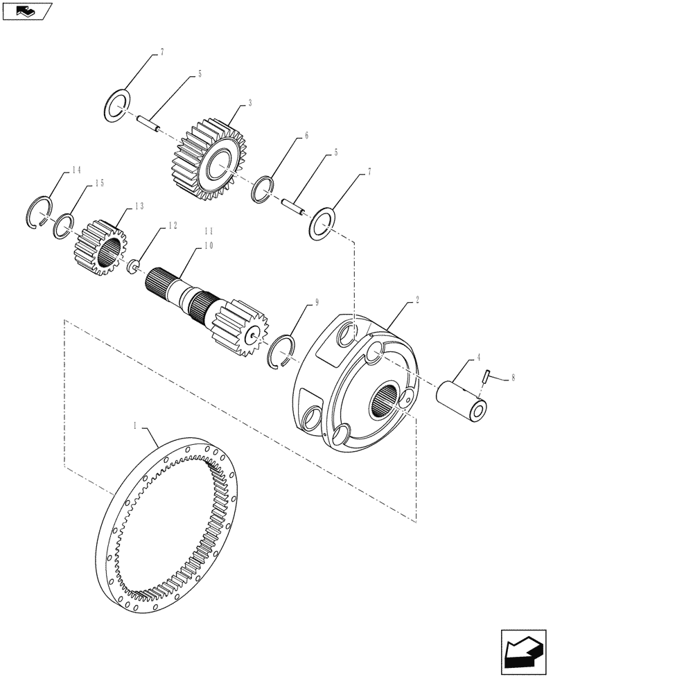 Схема запчастей Case IH MAGNUM 250 - (27.120.AF[01]) - REAR AXLE, PLANETARY - MAGNUM 250 (27) - REAR AXLE SYSTEM