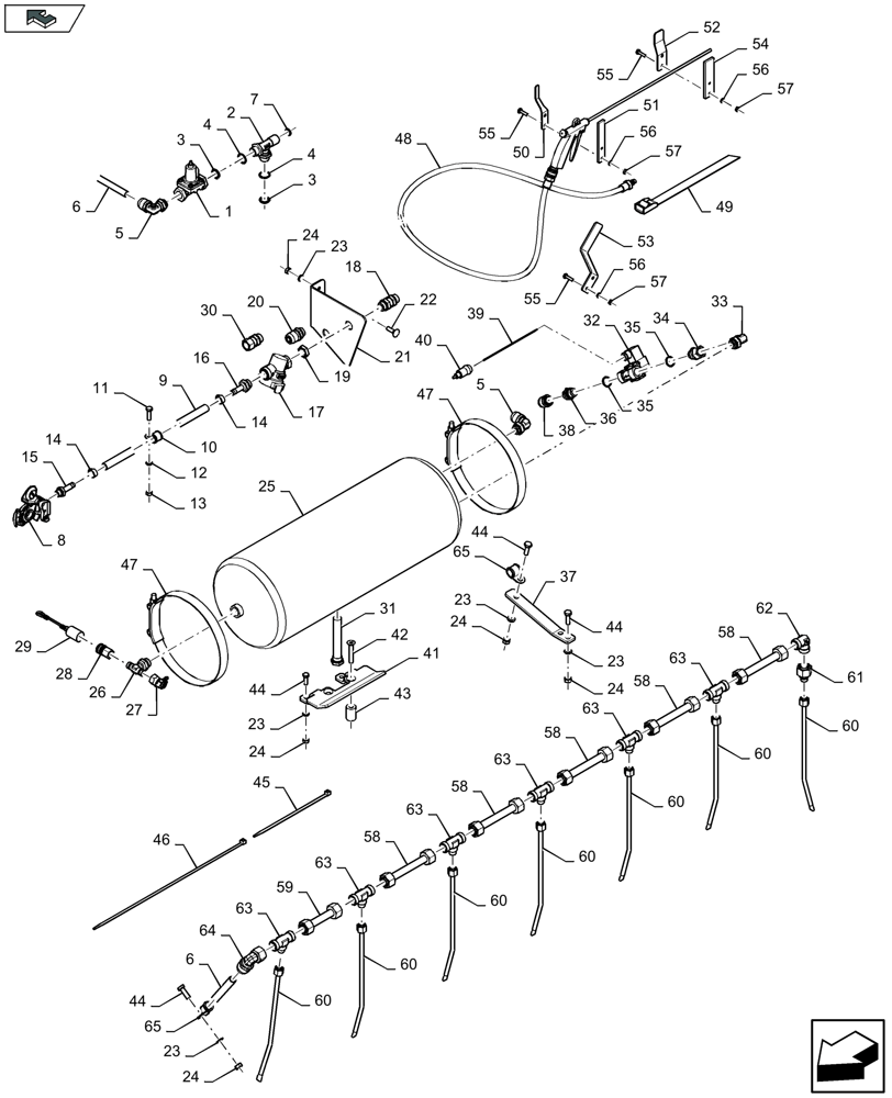 Схема запчастей Case IH LB424S - (68.160.030) - KNOTTER BLOW OFF KIT (68) - TYING/WRAPPING