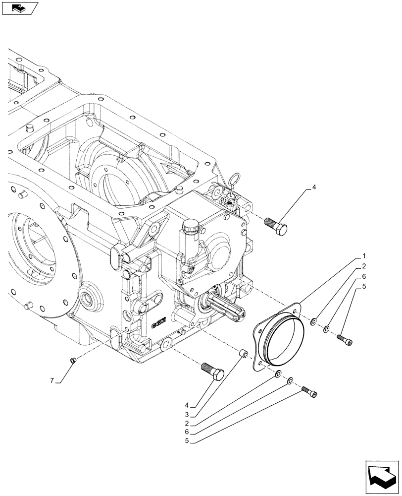 Схема запчастей Case IH FARMALL 85C - (31.110.AI[05]) - VAR - 743565 - PTO 540 RPM, HIDRAULIC, CASING, SHROUD (31) - IMPLEMENT POWER TAKE OFF