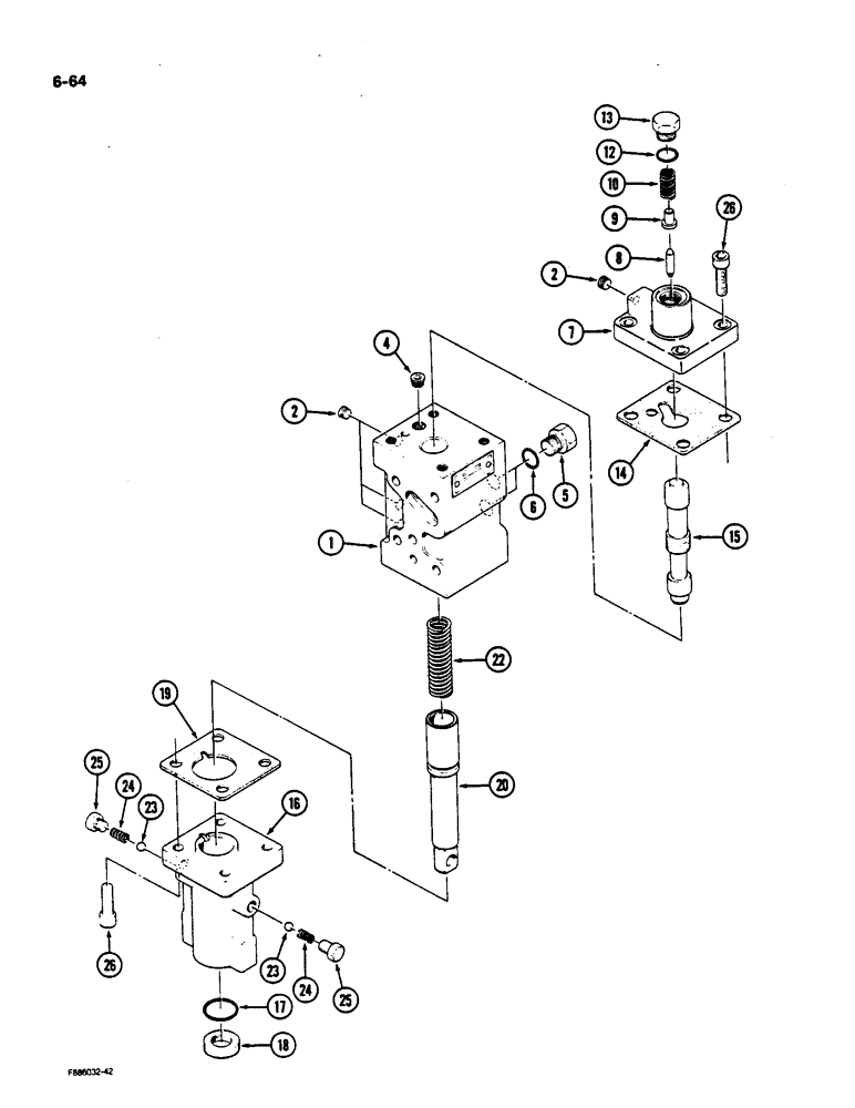 Схема запчастей Case IH 9170 - (6-64) - PTO ASSEMBLY, CONTROL VALVE (CONTD) (06) - POWER TRAIN