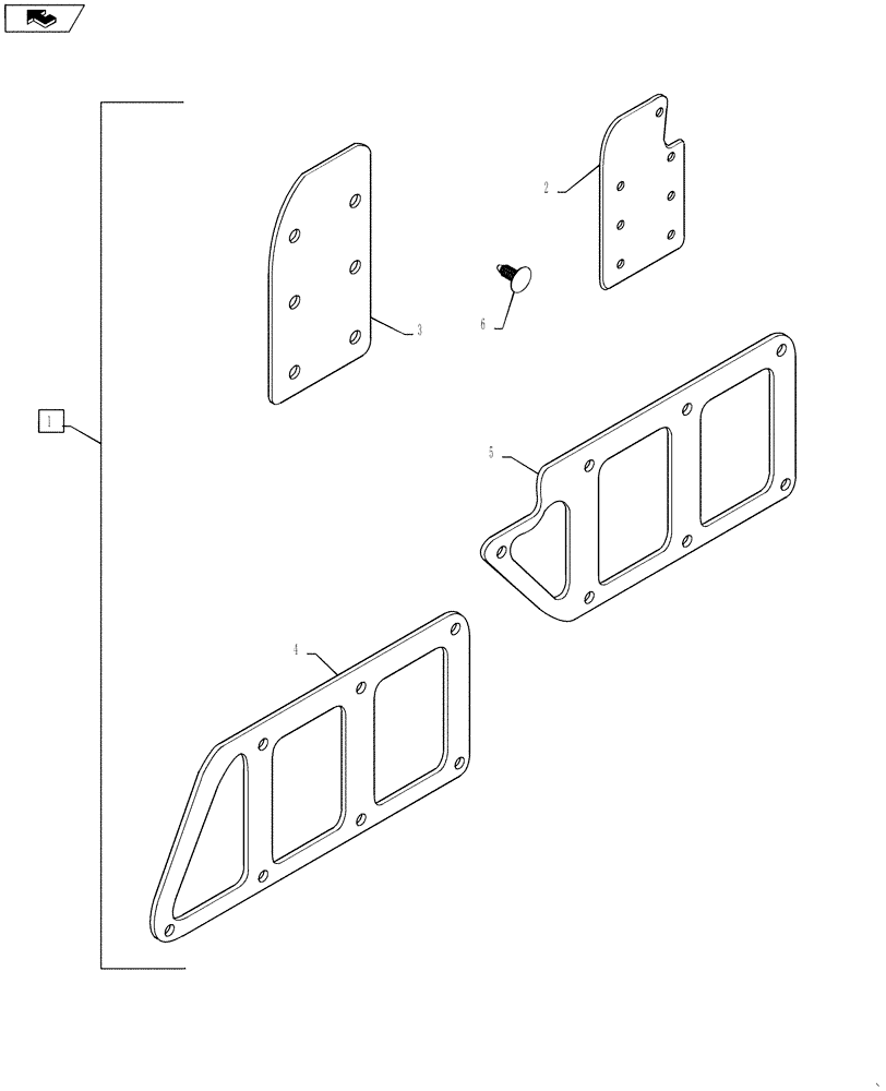 Схема запчастей Case IH MAGNUM 315 - (88.090.13) - KIT HIGH DEBRIS INTAKE GRILLE (88) - ACCESSORIES