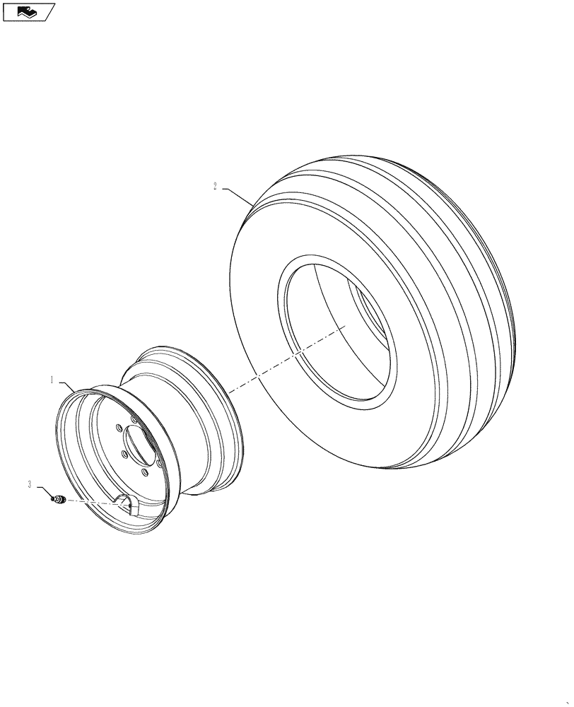 Схема запчастей Case IH 500T - (44.901.AD[01]) - WHEEL 15 X 10 6H (44) - WHEELS