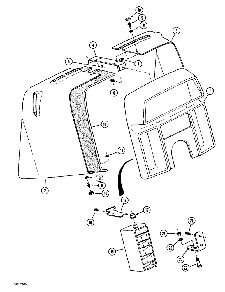 Схема запчастей Case IH 9280 - (9-046) - INSTRUMENT PANEL CAB (09) - CHASSIS/ATTACHMENTS