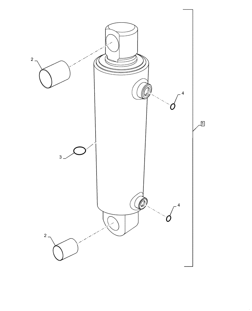 Схема запчастей Case IH MAGNUM 260 - (35.116.AH[03]) - CYLINDER ASSY, HITCH (115MM) (35) - HYDRAULIC SYSTEMS