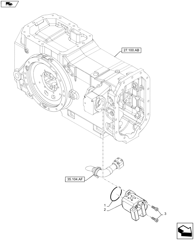 Схема запчастей Case IH MAXXUM 140 - (41.206.AA[03]) - STEERING PUMP FOR SPS TRANSMISSION AND 80 L/MIN HYDRAULIC PUMP (41) - STEERING