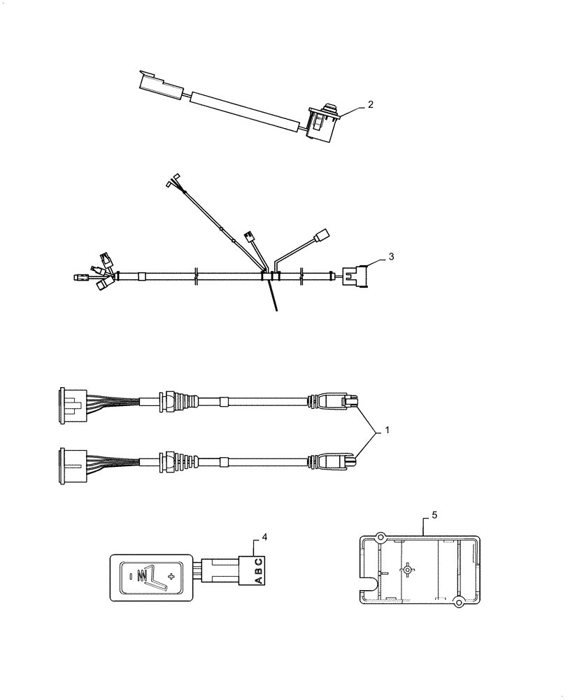 Схема запчастей Case IH MAGNUM 370 - (90.124.AC[01]) - SEAT SWITCH HARNESS & SUSPENSION HARNESS (90) - PLATFORM, CAB, BODYWORK AND DECALS