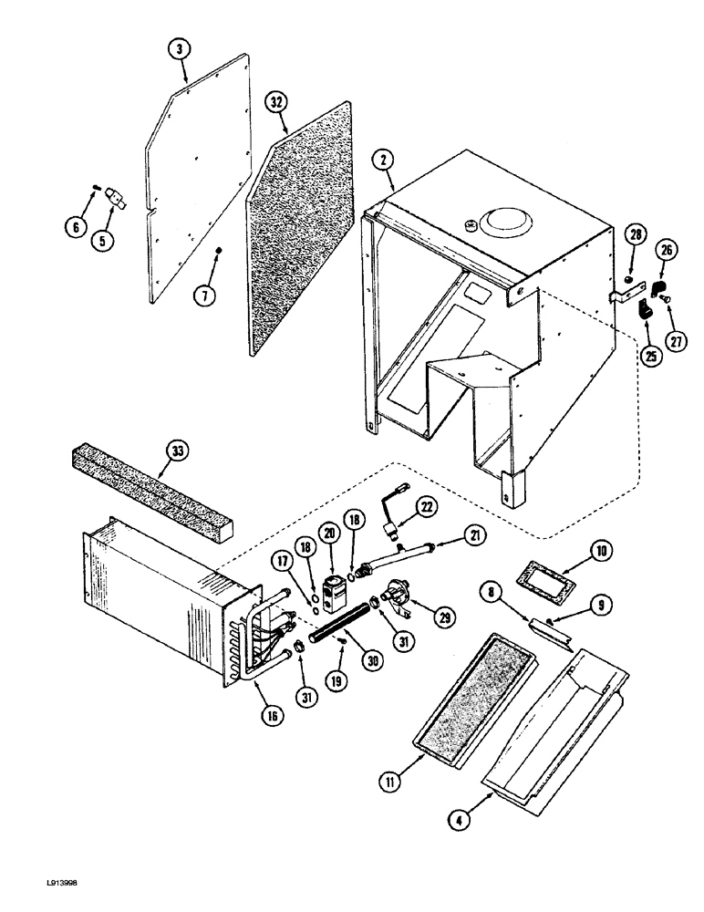 Схема запчастей Case IH 9270 - (9-088) - CAB AIR CONDITIONER & HEATER MODULE EXTERNAL COMPONENTS P.I.N. JCB0028400 THROUGH JEE0031849 (09) - CHASSIS/ATTACHMENTS