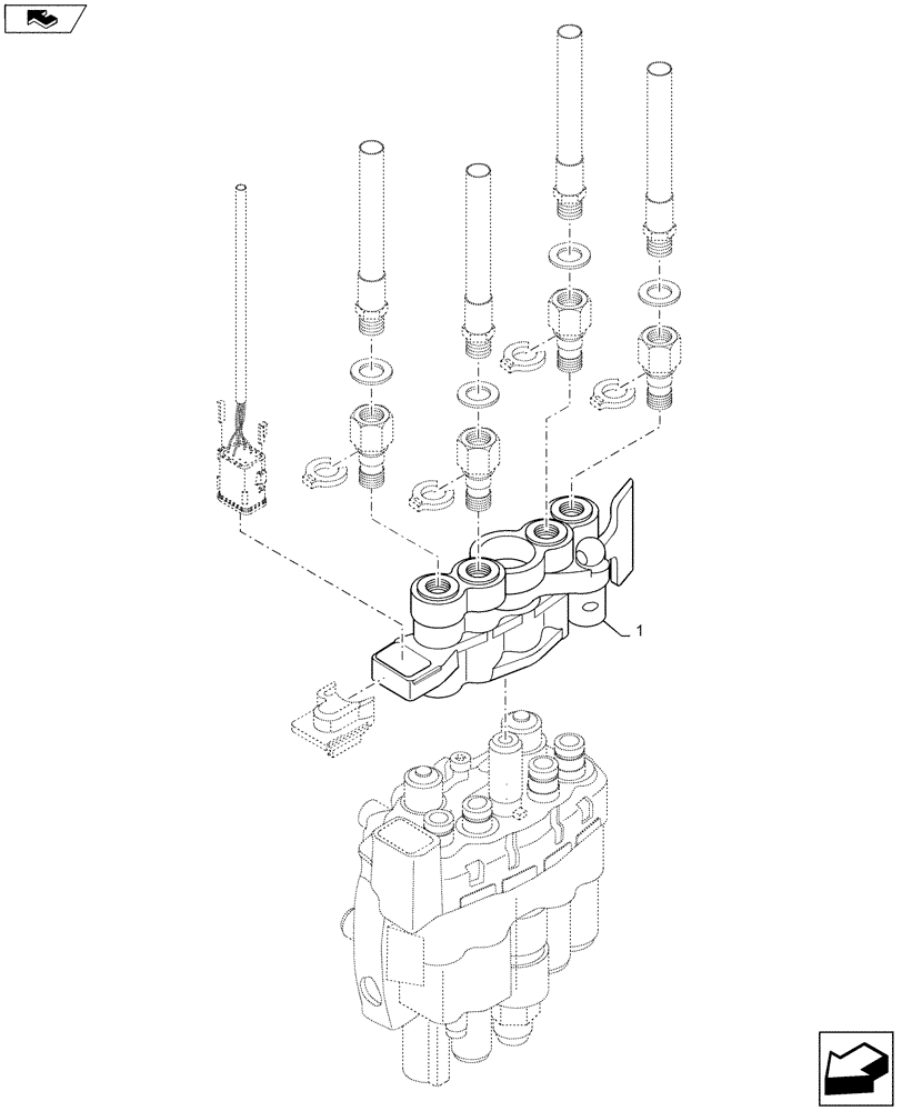 Схема запчастей Case IH L735 - (35.310.AP[07]) - VAR - 713611006 - CONVERSION KIT - FLAT FACE TO MC-2 COUPLING (35) - HYDRAULIC SYSTEMS