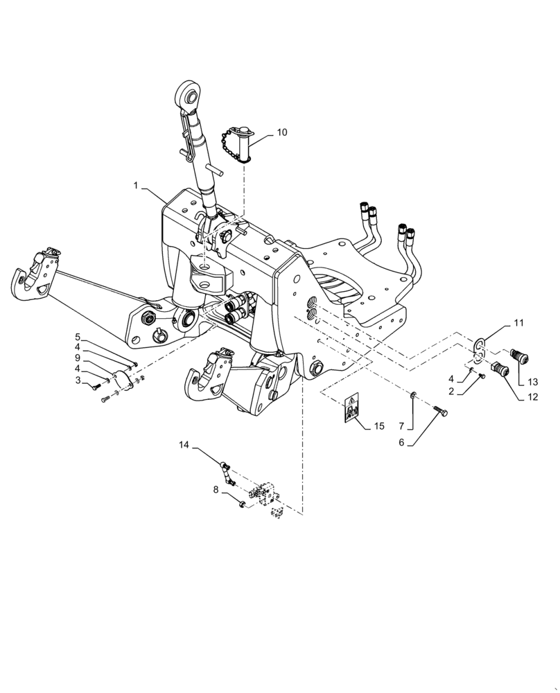 Схема запчастей Case IH MAGNUM 280 - (31.146.AS[05]) - VAR - 330813 - FPTO HITCH, 3 POINT ASSEMBLY, 5T (31) - IMPLEMENT POWER TAKE OFF