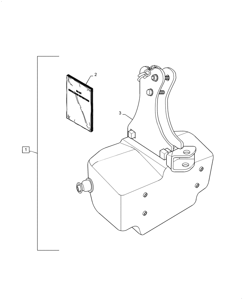 Схема запчастей Case IH MAGNUM 315 - (88.039.11) - DIA KIT, FRT 3PT WEIGHT 900KG (88) - ACCESSORIES