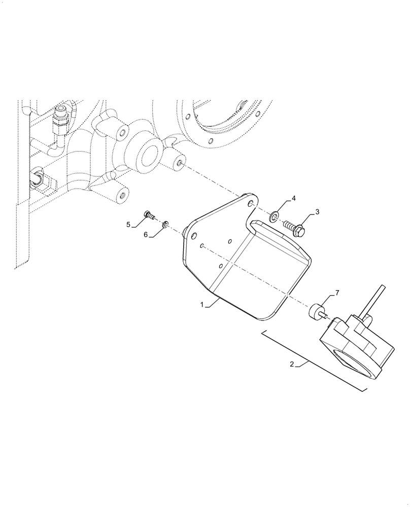 Схема запчастей Case IH MAGNUM 310 - (55.680.AO) - VAR - 420823 - RADAR MOUNTING PARTS (55) - ELECTRICAL SYSTEMS