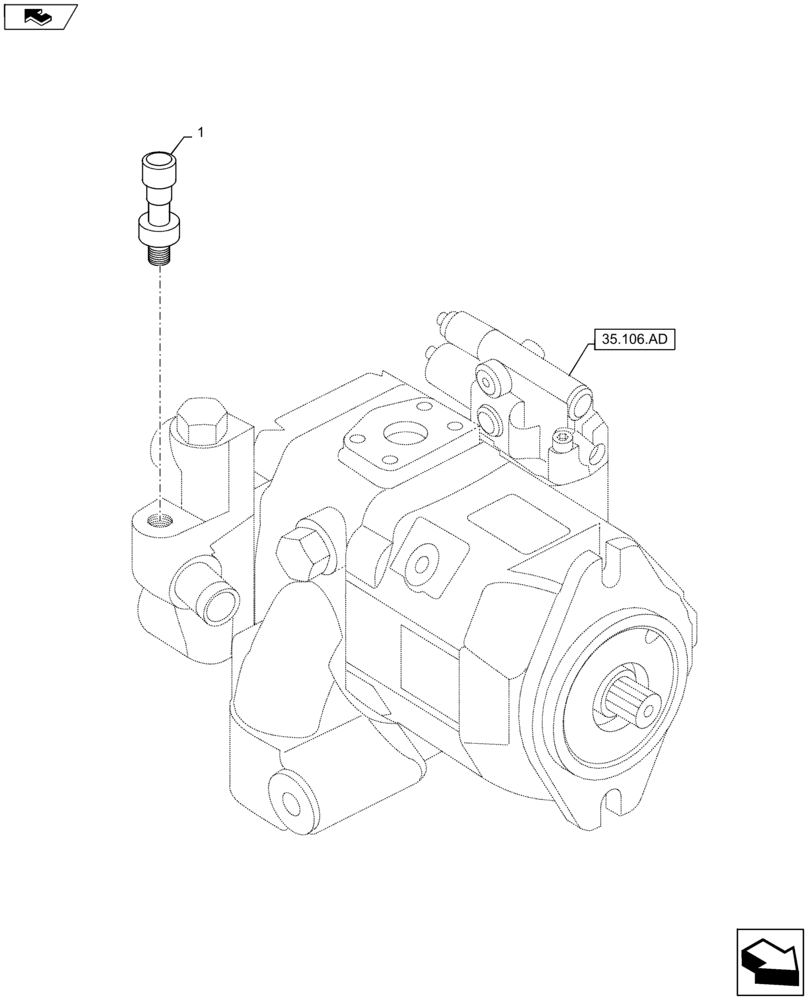 Схема запчастей Case IH MAXXUM 140 - (55.036.AB[01]) - VAR - 331836, 333836, 336835, 338835, 743744 - HYDRAULIC PUMP 113 L/MIN CCLS FOR SPS - SWITCH (55) - ELECTRICAL SYSTEMS